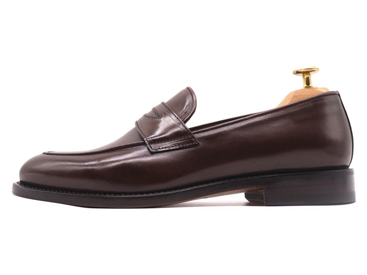 Side_View_Of_Dejon_Dark_Brown_Leather_Penny_Loafers