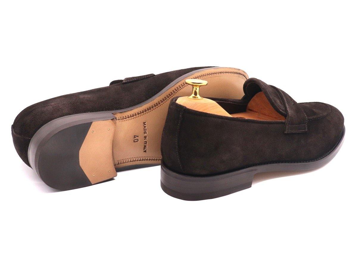 Back_View_Of_Dejon_Dark_Brown_Suede_Penny_Loafers