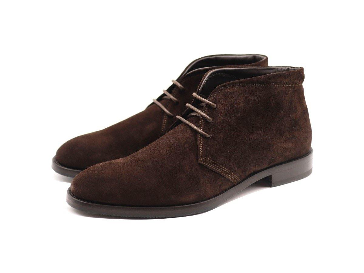 Mens Dark Brown Suede Chukka Boots