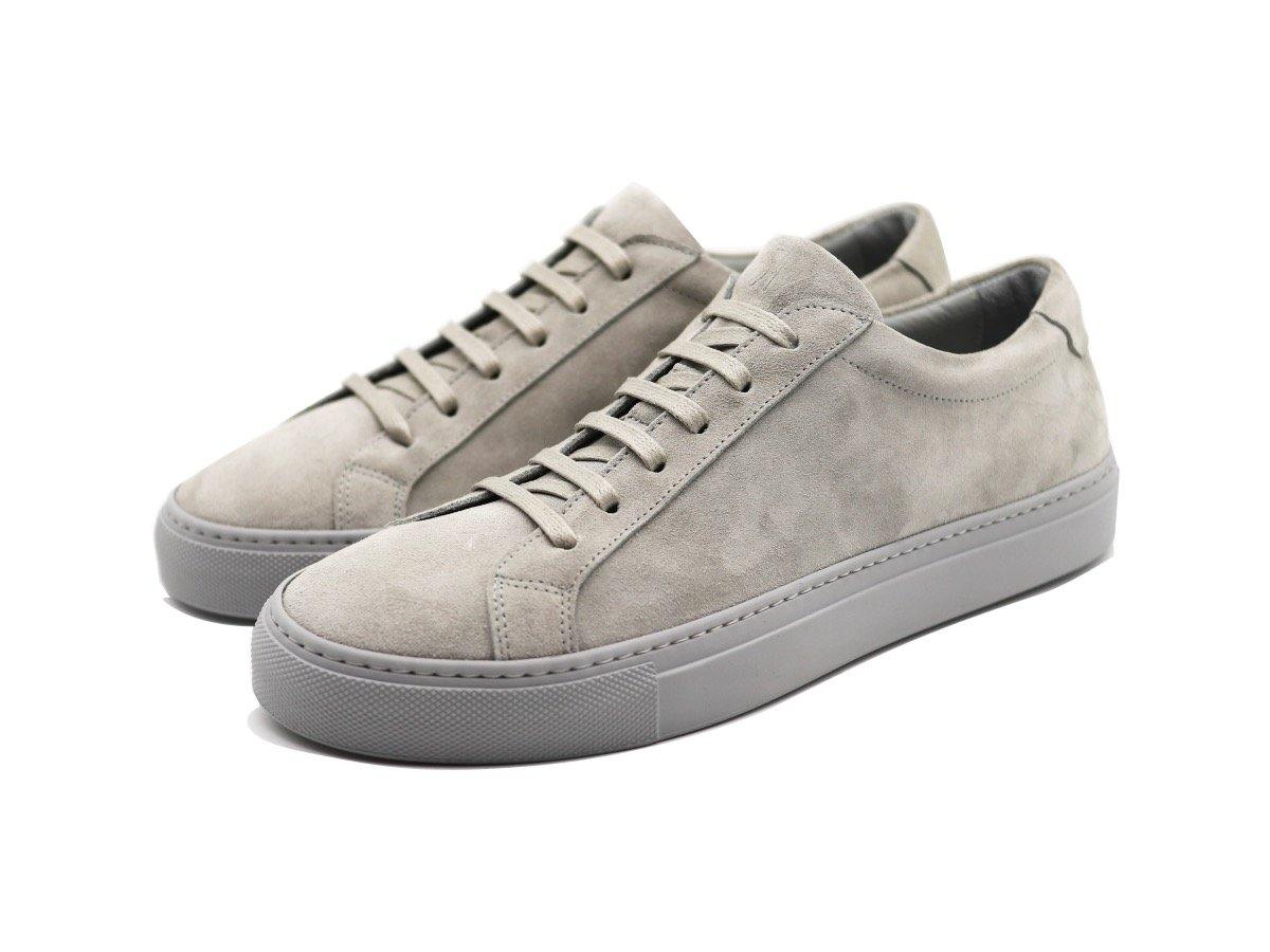 Mens Suede Low Top Shale Grey Sneakers