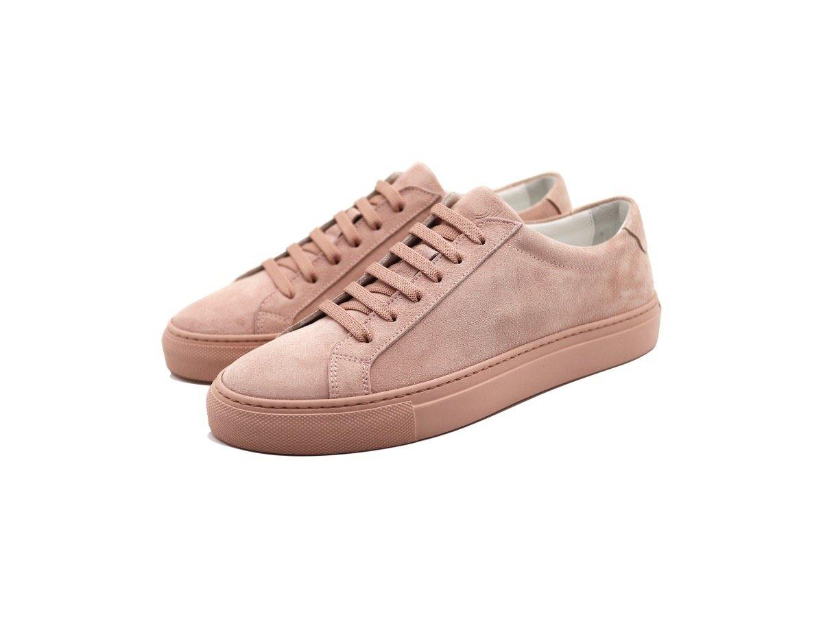Womens Suede Low Top Skin Pink Sneakers