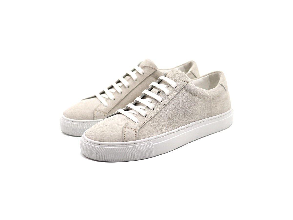 Womens Suede Low Top Yogurt White Sneakers